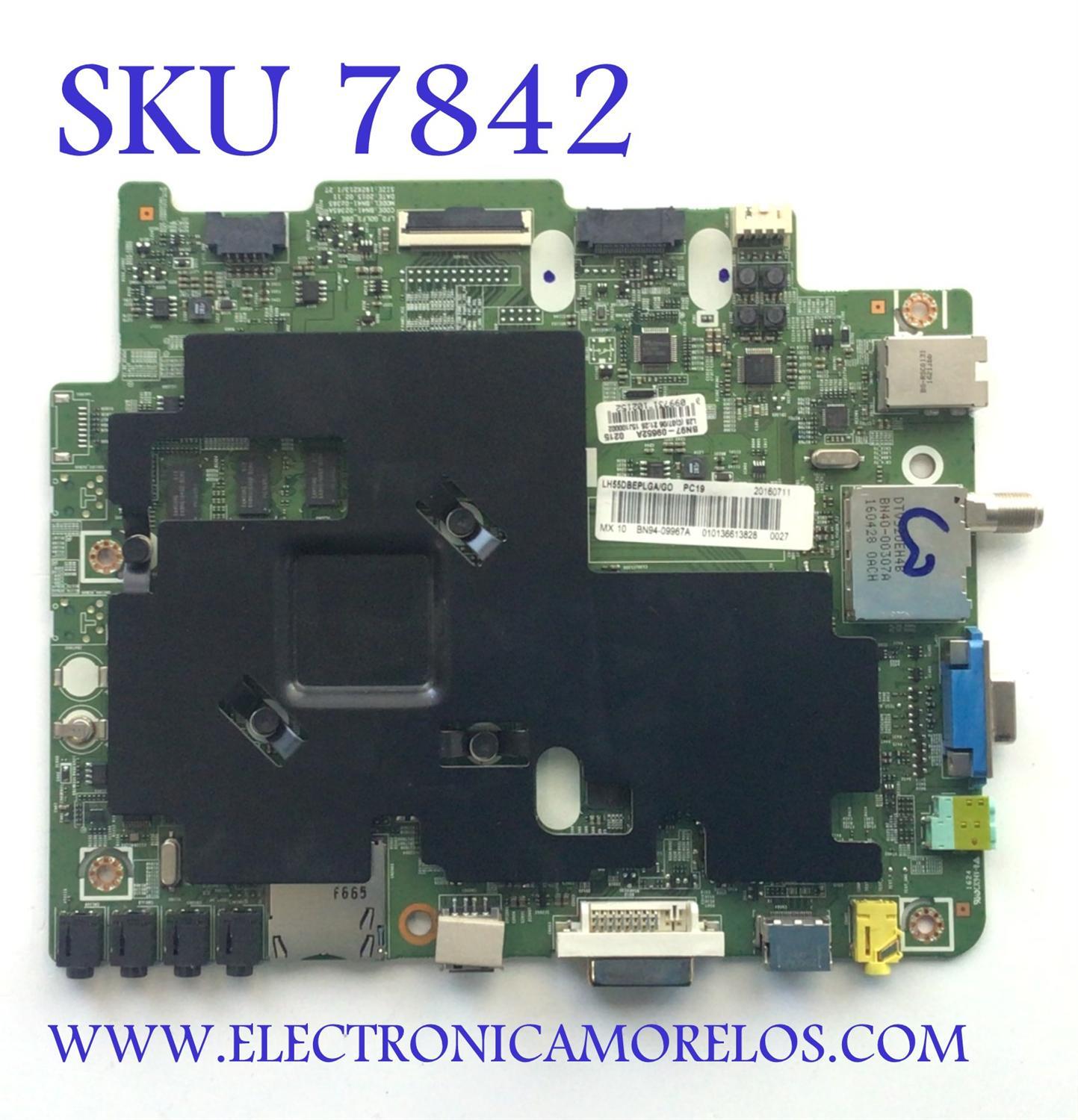 MAIN PARA MONITOR SAMSUNG / NUMERO DE PARETE BN94-09967A / BN41-02365A / BN9409967A / 09967A / BN97-09652A / PANEL CY-GJ055CSLVZH / MODELO LH55DBEPLGA/GO WS04
